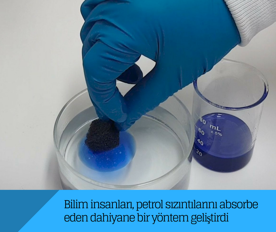 Bilim insanları, petrol sızıntılarını absorbe eden bir yöntem geliştirdi