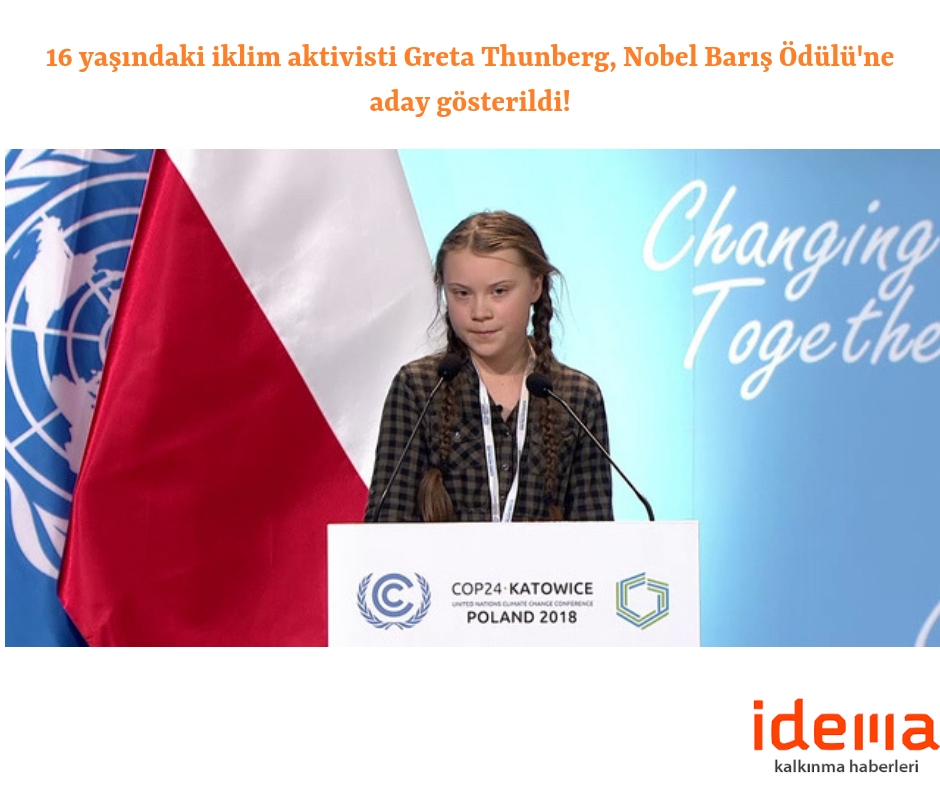 16 yaşındaki iklim aktivisti Greta Thunberg, Nobel Barış Ödülü’ne aday gösterildi!